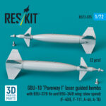 GBU-10 Paveway I laser guided bombs with BSU-37/B fin and BSU-3A/B wing (slow speed) (2 pcs) (3D Printed) (1/72) - Image 2