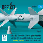 GBU-10 Paveway I laser guided bombs with BSU-37/B fin and BSU-3A/B wing (slow speed) thermally protected (2 pcs) (3D Printed) (1/72) - Image 2