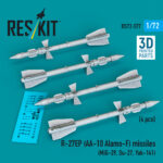 R-27EP (AA-10 Alamo-F) missiles (4 pcs) (3D Printed) (1/72)