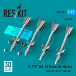 R-27ET (AA-10 Alamo-D) missiles (4 pcs) (3D Printed) (1/72)