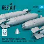 BLU-1B (750lb) napalm bombs finned MXU-393/B (4 pcs) (3D Printed) (1/72) - Image 3