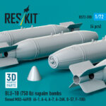 BLU-1B (750lb) napalm bombs finned MXU-469/B (4 pcs) (3D Printed) (1/72) - Image 3