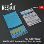 MiG-25RBT Foxbat (Blue 73 & Red 19) Ukrainian Air Forces (Decals with Stencils) (1/48)