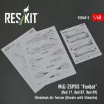 MiG-25PDS Foxbat (Red 17, Red 87, Red 89) Ukrainian Air Forces (Decals with Stencils) (1/48) - Image 2