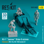 MJ-1 Jammer Driver & airmens (Vietnam) (MJ-1A,MJ-1B) (scene 2) (3 pcs) (3D Printed) (1/32) - Image 2