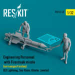 Engineering Personnel with Firestreak missile (on transport trolley)  (EE Lightning, Sea Vixen, Gloster Javelin) (3D Printed) (1/32) - Image 2