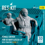 Female driver for US NAVY A/S32A-49 Deck Tractor (scene 1) (1 pcs) (3D Printed) (1/32)