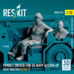 Female driver for US NAVY A/S32A-49 Deck Tractor (scene 1) (1 pcs) (3D Printed) (1/32) - Image 2