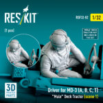 Driver for MD-3 (A, B, C, T) Mule Deck Tractor (scene 1) (1 pcs) (3D Printed) (1/32)