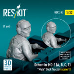 Driver for MD-3 (A, B, C, T) Mule Deck Tractor (scene 1) (1 pcs) (3D Printed) (1/32) - Image 2