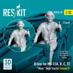 Driver for MD-3 (A, B, C, T) Mule Deck Tractor (scene 2) (1 pcs) (3D Printed) (1/32) - Image 2