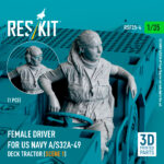 Female driver for US NAVY A/S32A-49 Deck Tractor (scene 1) (1 pcs) (3D Printed) (1/35)