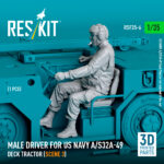 Male driver for US NAVY A/S32A-49 Deck Tractor (scene 3) (1 pcs) (3D Printed) (1/35) - Image 2
