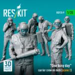 One busy day carrier crew on deck (scene 2) (6 pcs) (3D Printed) (1/35) - Image 3