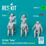 CH-54A Tarhe Pilots Late in seats for ICM kit (1968 +) (scene 2) (3 pcs) (3D Printed) (1/35)