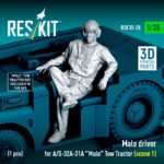 Male driver for A/S-32A-31A Mule Tow Tractor (scene 1) (1 pcs) (3D Printed) (1/35) - Image 2