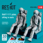 RAAF F-111 pilots sitting in seats (2 pcs) (3D Printed) (1/48) - Image 2