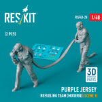 Purple jersey refueling team (modern) (scene 1) (2 pcs) (3D Printed) (1/48)