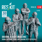 Brown jersey (modern) (Wing Captains, Wing Line Leading Petty Officers) (4 pcs) (3D Printed) (1/48) - Image 2
