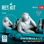 Driver for MD-3 (A, B, C, T) Mule Deck Tractor (scene 1) (1 pcs) (3D Printed) (1/48)