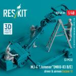 MJ-4 "Jammer" (MHU-83 B/E) driver & airmen (scene 1) (3 pcs) (3D Printed) (1/48) - Image 3