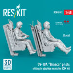 OV-10A "Bronco" pilots sitting in ejection seats for ICM kit (2 pcs) (3D Printed) (1/48) - Image 3