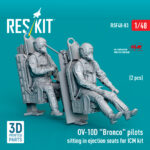 OV-10D "Bronco" pilots sitting in ejection seats for ICM kit (2 pcs) (3D Printed) (1/48) - Image 3