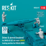 Driver & airmen (modern) (3 pcs) (MHU-83 D/E lift truck LOWER loading position for RSK48-0008) (3D Printed) (1/48) - Image 2
