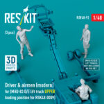 Driver & airmen (modern) (3 pcs) (MHU-83 D/E lift truck UPPER loading position for RSK48-0009) (3D Printed) (1/48) - Image 2