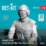 Female driver for A/S-32A-31A Mule Tow Tractor (scene 2) (1 pcs) (3D Printed) (1/48) - Image 3