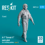A-7 Corsair II male pilot (in a standing position - type 2) (1 pcs) (3D Printed) (1/72)
