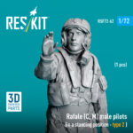 Rafale (C, M) male pilot (in a standing position - type 2) (1 pcs) (3D Printed) (1/72) - Image 2