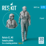 Rafale (C, M) female pilot (in a standing position - type 2) (1 pcs) (3D Printed) (1/72)