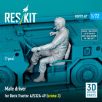 Male driver for Deck Tractor A/S32A-49 (scene 3) (1 pcs) (3D Printed) (1/72)