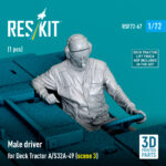 Male driver for Deck Tractor A/S32A-49 (scene 3) (1 pcs) (3D Printed) (1/72) - Image 2