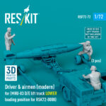 Driver & airmen (modern) (3 pcs) (MHU-83 D/E lift truck LOWER loading position for RSK72-0008) (3D Printed) (1/72) - Image 2