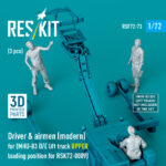 Driver & airmen (modern) (3 pcs) (MHU-83 D/E lift truck UPPER loading position for RSK72-0009) (3D Printed) (1/72) - Image 2