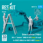 Driver & airmen (1960+) (3 pcs) (MJ-4 Jammer (MHU-83 B/E) Early lift truck for RSK72-0006 & for RSK72-0007) (scene 1) (3D Printed) (1/72) - Image 2