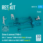 Driver & airmen (1960+) (3 pcs) (MJ-4 Jammer (MHU-83 B/E) Early lift truck for RSK72-0006 & for RSK72-0007) (scene 2) (3D Printed) (1/72) - Image 3
