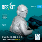 Driver for MD-3 (A, B, C, T) Mule Deck Tractor (scene 1) (1 pcs) (3D Printed) (1/72) - Image 3