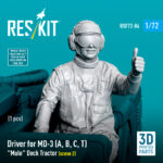 Driver for MD-3 (A, B, C, T) Mule Deck Tractor (scene 2) (1 pcs) (3D Printed) (1/72) - Image 2