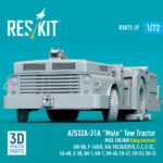 A/S32A-31A "Mule" Tow Tractor MSU-200 NAV (long version) (3D Printed model kit) (1/72) - Image 3