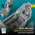 Mirage 2000N cockpit (Basic edition with 3D decals)  for Kitty Hawk / Zimimodel kit (3D Printed) (1/32) - Image 2