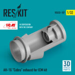 AH-1G Cobra exhaust for ICM kit (3D Printed) (1/32) - Image 2