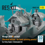 Mirage 2000N cockpit (Detailed edition) for Kitty Hawk / Zimimodel kit (3D Printed) (1/32)