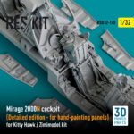 Mirage 2000N cockpit (Detailed edition) for Kitty Hawk / Zimimodel kit (3D Printed) (1/32) - Image 2