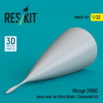 Mirage 2000C nose cone for Kitty Hawk / Zimimodel kit (3D Printed) (1/32) - Image 2