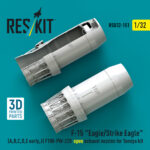 F-15 Eagle/Strike Eagle (A,B,C,D,E early,J) F100-PW-220  open exhaust nozzles for Tamiya kit (3D Printed) (1/32)