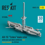 AH-1G Cobra main rotor with dust and debris deflector (sand shields) late version for ICM kit (3D Printed) (1/32) - Image 2