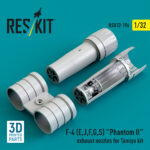 F-4 (E, J, F, G, S) Phantom II exhaust nozzles for Tamiya kit (3D Printed) (1/32) - Image 2